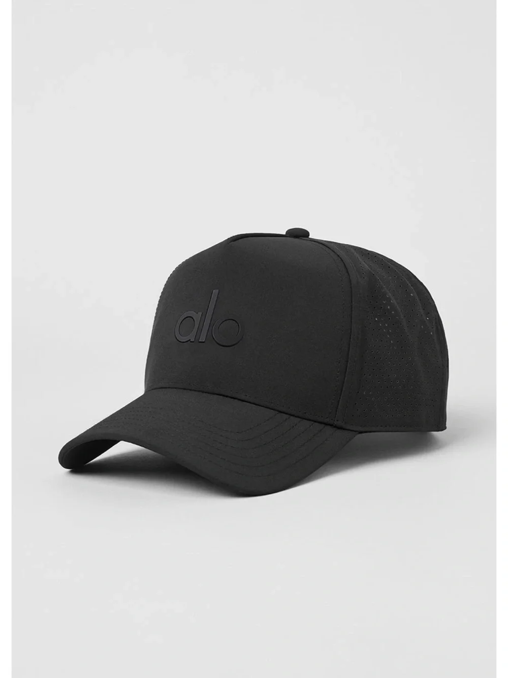 ALO Yoga Black Perforated Logo Baseball Cap
